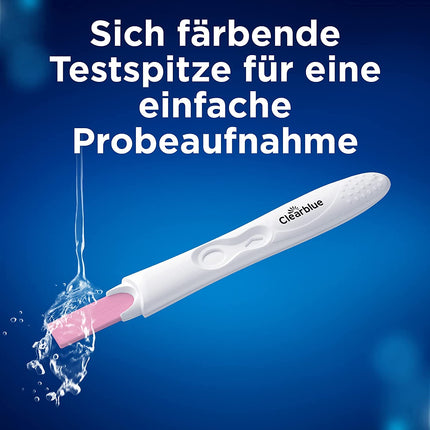 Clearblue grūtniecības tests agrīnai noteikšanai, agrīns tests, grūtniecības tests, 1x agrīna grūtniecības tests/agrīna grūtniecības tests, vairāk nekā 99% ticams, grūtniecības noteikšanai, 25 mSV/ml