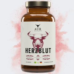 HERZBLUT (90 kapsulas) - spēcīga sinerģija sportistiem no Beefheart &amp; Beefliver; enerģijas iegūšanai; Veiktspēja; asins veidošanās; dzelzs vielmaiņa; 100% vācu, dabīgs un bioloģisks