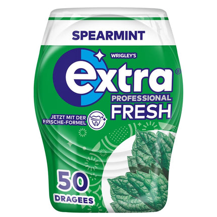 Extra Professional košļājamā gumija, svaiga zaļā piparmētra, 50 dražejas