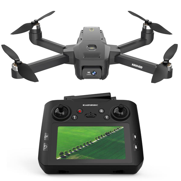 K600 GPS drons ar 4K kameru, tālvadības pulti ar UHD ekrānu, vēja izturīgs salokāms drons ar SD karti, drons ar pārnēsāšanas somu, automātiska lidošana pieaugušajiem un iesācējiem
