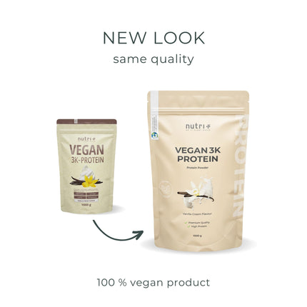 Nutri + vegāns proteīna pulveris Neitrāls bez saldinātājiem + cukura ar 85% proteīna - vegāns proteīna pulveris 1 kg nesaldināts - dabīgs proteīna pulveris