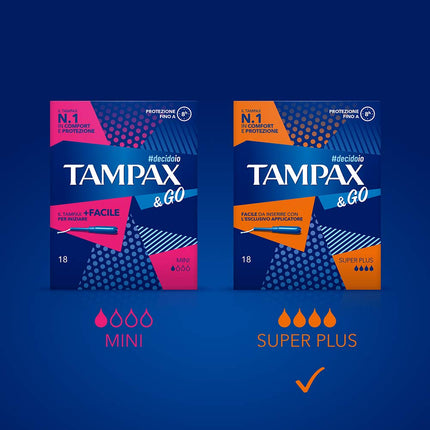 Tampax &amp; Go Super Plus x18 tamponi