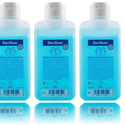 4x Sterillium 500ml roku dezinfekcijas līdzekļi drošai, efektīvai un ādai draudzīgai infekciju aizsardzībai (+ pumpītis)