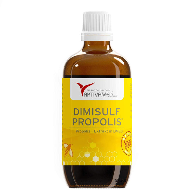 AKTIVAMED® Propolisa ekstrakts zaļais 20% izšķīdināts DMSO 100ml - ar C, E, B vitamīniem un biotīnu - labākā biškopības kvalitāte - PROPOLIS DIMISULF 100ml bez alkohola - bez piesārņotājiem - pieejami sertifikāti