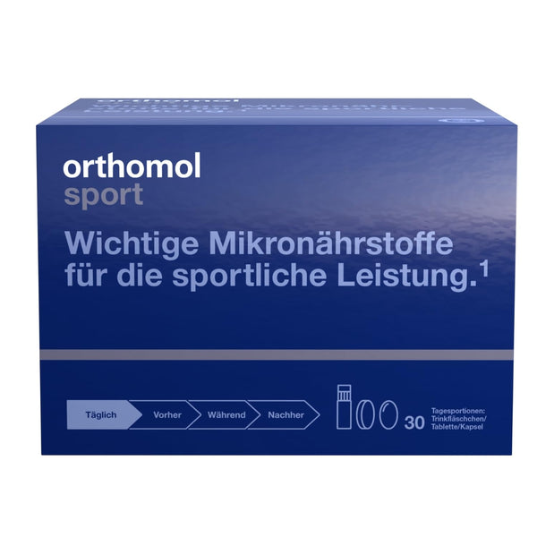 Orthomol Sport: 25 sportam specifiski vitamīni un minerālvielas ar L-karnitīnu un omega-3 taukskābēm - ikdienas uztura bagātinātājs sportistiem - muskuļu veidošanai, izturībai un atjaunošanai, 30 porcijas dienā