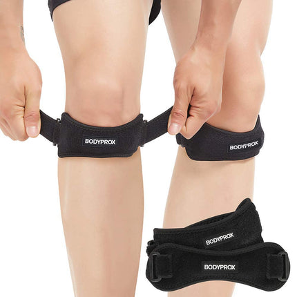 Bodyprox Patella ceļa locītavas atbalsts, 2 iepakojumā, sāpju mazināšanai pārgājienu, futbola, basketbola, skriešanas, lēciena ceļa, tenisa, tendinīta, volejbola un pietupienu laikā