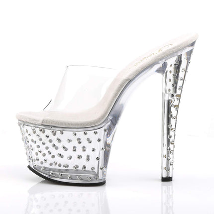 Pleaser STARDUST-701, sieviešu platformas sandales, caurspīdīgas (caurspīdīgas (Clr/Clr)), 39 EU (6 sieviešu UK)
