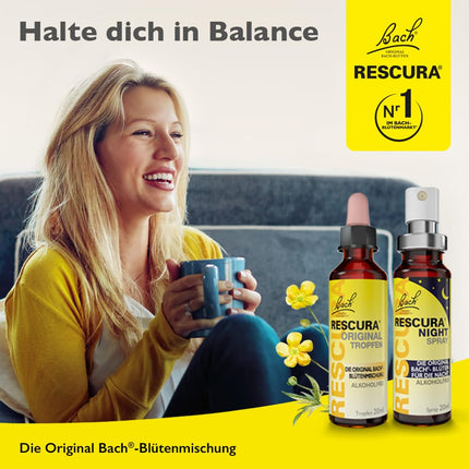 Oriģinālie Bach RESCURA pilieni bezalkoholiskie: (agrāk Rescue) Baha ziedu maisījums, 20 ml