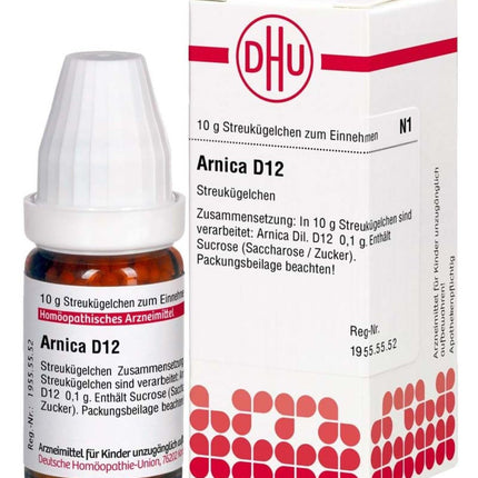 DHU Arnica D12 izkliedes lodītes, 10 g globulas