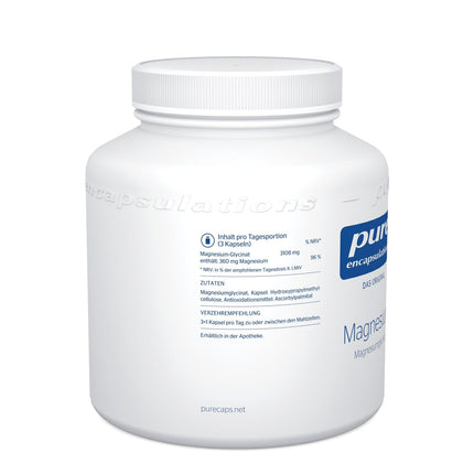 Pure Encapsulations magnija glicināts | 180 kapsulas (2 mēnešu piegāde) | Organiski saistīts magnijs | Veicina noguruma un nespēka mazināšanu | Ļoti labi uzsūcas organismā