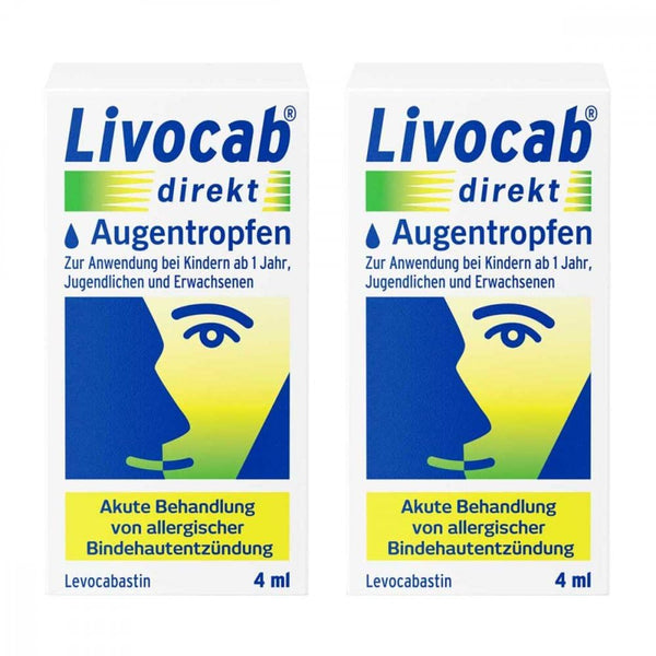 Livocab acu pilieni ar tiešo iedarbību, divu iepakojumu