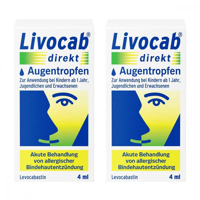Livocab acu pilieni ar tiešo iedarbību, divu iepakojumu