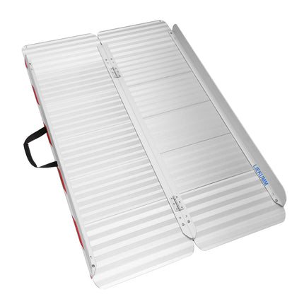 LIEKUMM ratiņkrēslu rampa 127 cm, 85 cm paplašināta ratiņkrēslu rampa kāpnēm, 400 kg celtspēja alumīnija rampa ratiņkrēsliem, pakāpieni, apmales, sliekšņa rampa elektriskajiem ratiņkrēsliem, bērnu ratiņiem