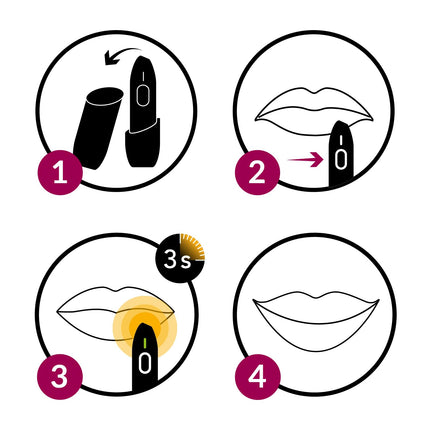 herpotherm neo pret aukstumpumpām, darbojas ar koncentrētu siltumu, oriģinālā herpes pildspalva, ātra atvieglojuma nodrošināšana ar vienu pogas pieskārienu, iespējamas līdz pat 200 lietošanas reizēm ar vienu bateriju komplektu