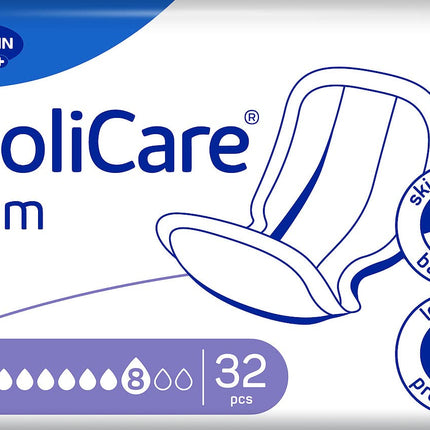 Molicare Form 8 pilieni smagas urīna nesaturēšanas gadījumā: augsta drošība, papildu aizsardzība pret noplūdi un diskrētums sievietēm un vīriešiem, lietošanai kopā ar MoliCare Premium Fixpants biksītēm, 32 gabali