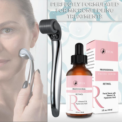 Retinola serums sejai ar hialuronskābi mikroadatu terapijai augstā devā | Testa uzvarētājs | Grumbu novēršanas tūlītēja iedarbība | Pretnovecošanās sejas serums | Pinņu un pigmenta plankumu noņēmējs sejai | 60 ml