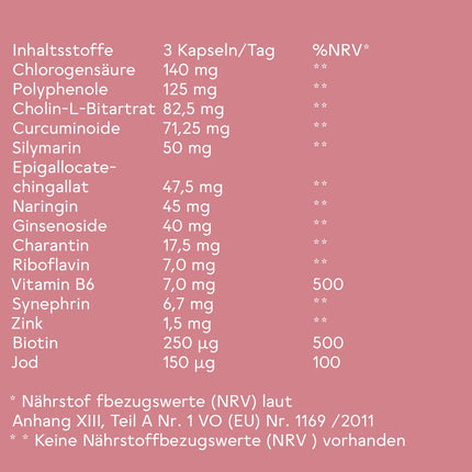 BitterLiebe® rūgto vielmaiņas komplekss - 90 augstas devas kapsulas ar holīnu, cinku, vitamīniem un rūgtajām vielām - normālai tauku un enerģijas vielmaiņai - vegāns un ražots Vācijā