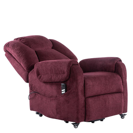 POLTRONE ITALIA Sofia 2 Motors PERSONALIZĒTS TV krēsls ar elektrisko piecelšanās palīglīdzekli Medicīnas ierīce 2 riteņi Mikroatsperu sēdeklis Netīrumus atgrūdošs senioru krēsls Relax krēsls Sarkans