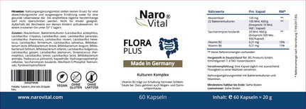 Intestinal Cure* Probio Cultures Complex High Dose - ar laktobacilām un bifidobaktērijām - 23 baktēriju celmi bez inulīna, 600 miljardi CFU vienā kārbā | 60 zarnās šķīstošās kapsulas - 2 mēnešiem