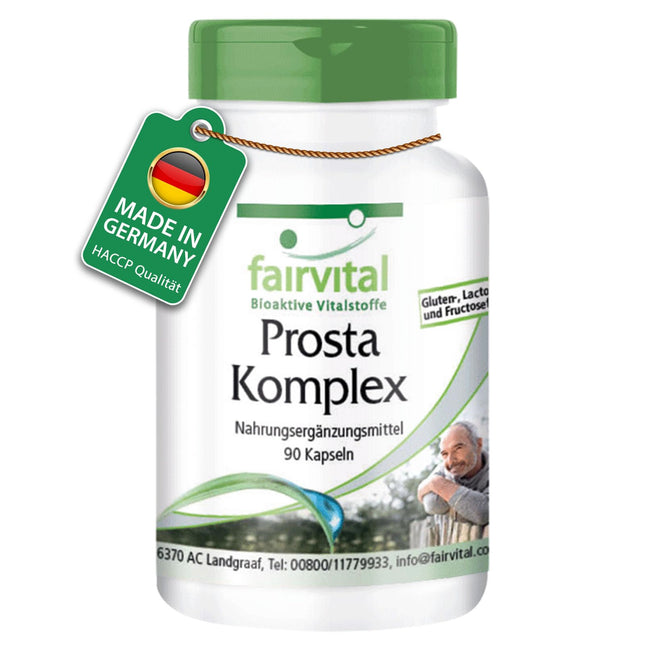 Fairvital | Prosta Complex - VEGĀNS - AUGSTA DEVA - 90 kapsulas - ar selēnu, cinku, zāģzobaino palmu, likopēnu, beta-sitosterīnu un opunciju