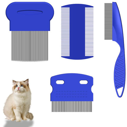 Lmyzcbzl utu ķemme, 4 daļu blusu ķemme, utu ķemmes komplekts, plastmasas divpusēja gnīdu ķemme, metāla zobu utu ķemme blusu un utu noņemšanai