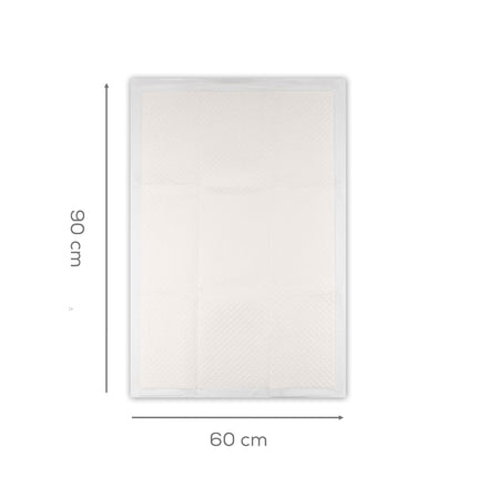 Sensalou ūdensnecaurlaidīgs vienreizlietojamais pārtinamais paklājiņš 60x90 cm - 100 gabali, vienreizlietojami pārtinamie paklājiņi, ūdensnecaurlaidīgs, līdzi ņemams pastaigās, balts