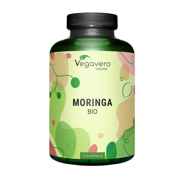 Organiskās moringas kapsulas | Augsta deva: 1800 mg | Cenas un veiktspējas uzvarētājs 2024* | 270 gabali | Laboratorijā pārbaudīts | Oleifera tips | Vegāns un bez piedevām | Vegavero® ražots Vācijā