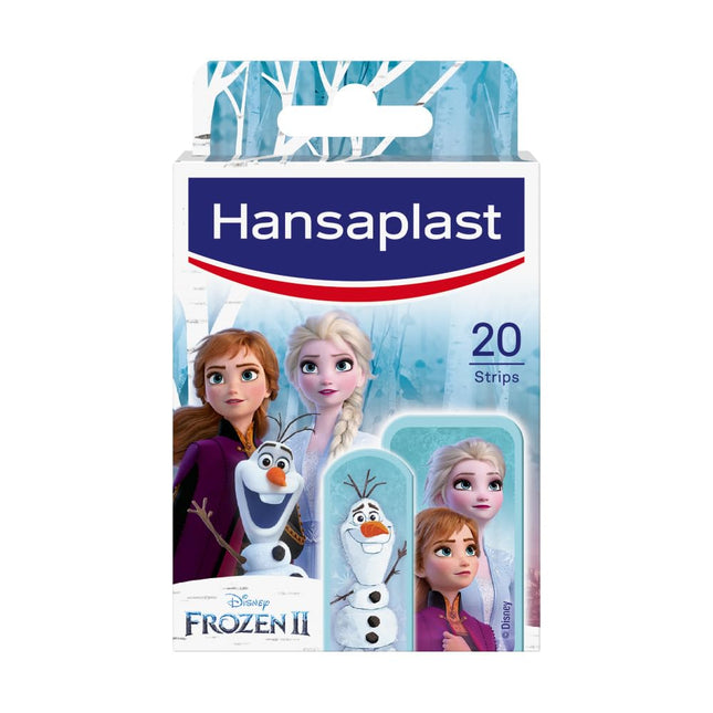 Hansaplast Kids FROZEN 2 bērnu plāksteri (20 strēmelītes), brūču plāksteri ar Disney motīviem uzmundrināšanai, nesāpīgi noņemams plāksteris