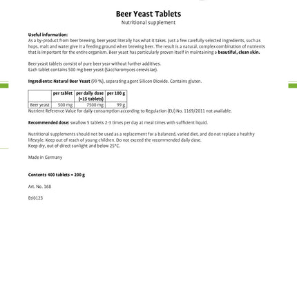 Sanct Bernhard - alus rauga tabletes (400 tabletes)