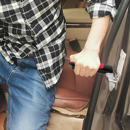 2 STK Einstiegshilfe Auto Senioren 180KG Tragkraft, Auto Griff Senioren mit Auto Sicherheitshammer Funktion, Rutschfest, Rostfrei, Car Handle Auto Ausstiegshilfe für alle Arten von Autotüren (Rot)