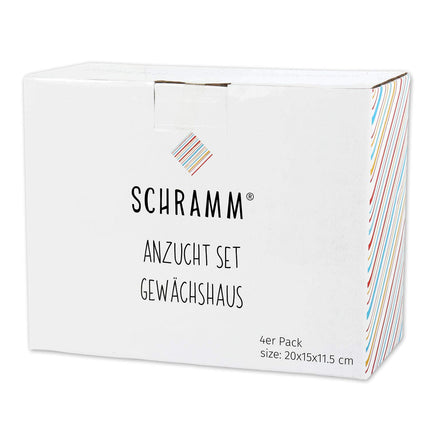 Schramm® 4 daļu audzēšanas komplekts siltumnīcas audzēšanas paplātes podiem iekštelpu siltumnīcai 18,5 x 15 x 8 cm 48 audzēšanas podiem audzēšanas komplekts mini siltumnīca melna