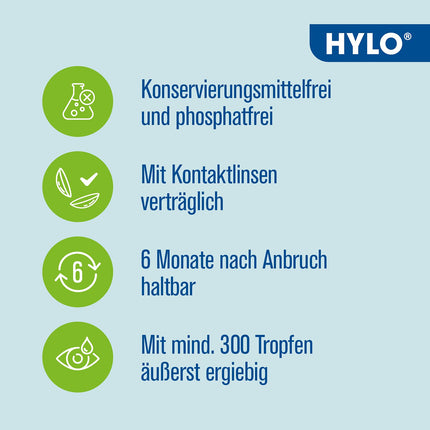 HYLO FRESH acu pilieni sausām acīm ar hialuronskābi un eifrāzijas mātes tinktūru, 10 ml