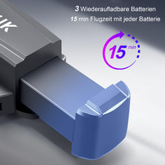 OKYUK K618 MAX drons ar 4K kameru, 270° šķēršļu novēršanas drons, kvadrokopters ar FPV WiFi pārraidi, regulējamu objektīvu, 3D pagriezienu, augstuma noturēšanu, rotaļlietas un dāvanas zēniem un meitenēm iesācējiem