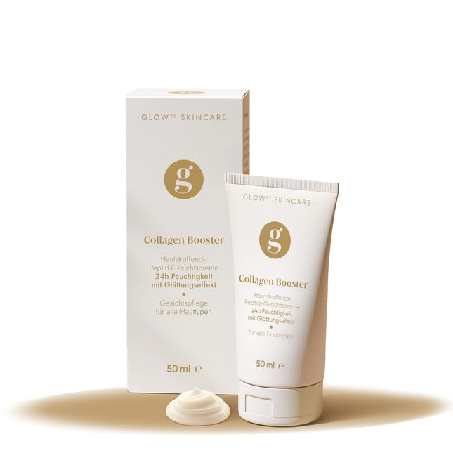 Glow25® kolagēna pastiprinātāja krēms [50 ml] | Sejas krēms | ar hialuronskābi un C vitamīnu | pārbaudīta kvalitāte