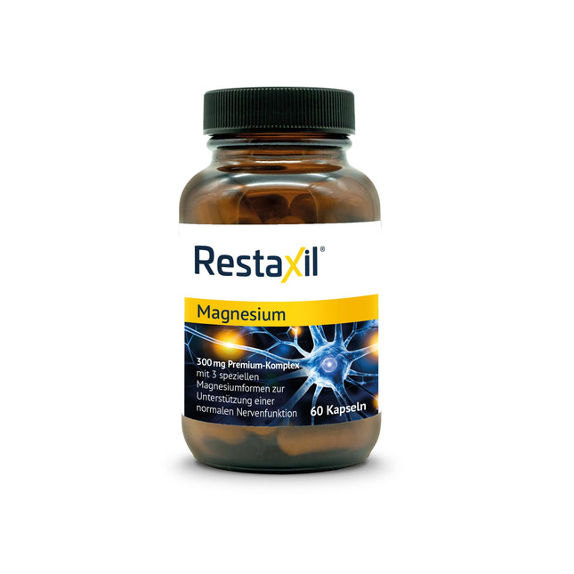 Restaxil Magnesium - augstas devas augstākās kvalitātes magnija komplekss ar magnija bisglicinātu. Laboratorijā pārbaudīts, ļoti koncentrēts, lieliska biopieejamība, vegāns. No aptiekas Nr. 1 nervu speciālista