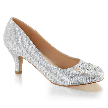 Pleaser sieviešu Doris-06 slaidu pumpītis, sudrabaini mirdzoša sieta formā, 39 EU