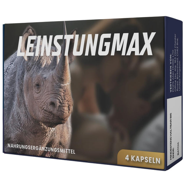 LEINSTUNGMAX Īpaši spēcīgas stiprinoša kapsulas aktīviem vīriešiem. 4 kapsulas ar augstu tīra žeņšeņa ekstrakta devu vīrieša kaislīgo mirkļu tūlītējam atbalstam | 100% dabīgs