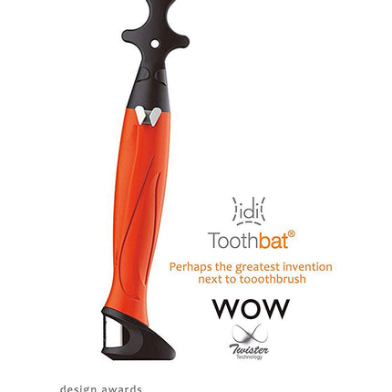 Toothbat WOW zobu diega turētājs perfektai mutes dobuma un zobu tīrīšanai, starpzobu tīrīšanai, mutes dobuma higiēnai, veselības aprūpei (oranžs)