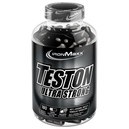 IronMaxx Teston Muscle Blaster - 180 kapsulas | ar L-arginīnu | Augstas devas muskuļu atbalsts | Veicina asinsriti un skābekļa piegādi muskuļiem