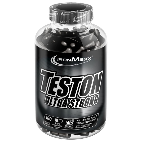 IronMaxx Teston Muscle Blaster - 180 kapsulas | ar L-arginīnu | Augstas devas muskuļu atbalsts | Veicina asinsriti un skābekļa piegādi muskuļiem