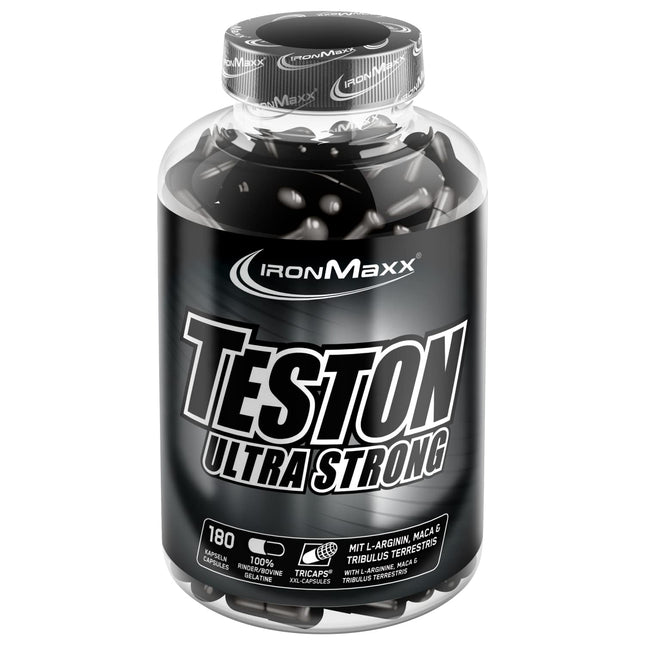 IronMaxx Teston Muscle Blaster - 180 kapsulas | ar L-arginīnu | Augstas devas muskuļu atbalsts | Veicina asinsriti un skābekļa piegādi muskuļiem