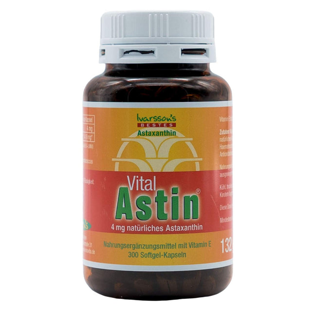 VitalAstin astaksantīns 300 kapsulas I Oriģināls - Ivarsson's VitalAstin ar 4 mg dabīgā astaksantīna