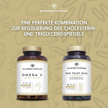 Augstas devas Omega 3 kapsulas ar 2000 mg zivju eļļas, 700 mg EPA un 500 mg DHA, zivju eļļa ar E vitamīnu un omega 3 taukskābēm. 120 mīkstās želejas kapsulas tīra jūras zivju eļļa N2 Natural Nutrition