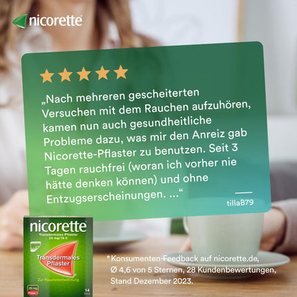 NICORETTE plāksteri ar 15 mg nikotīna – smēķēšanas atmešanai ar nikotīna plāksteriem – smēķēšanas atmešanas 1. vai 2. fāzei – 7 gab.