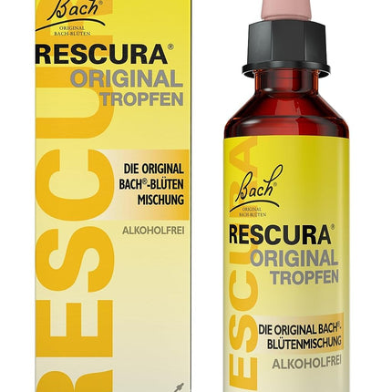 Oriģinālie Bach RESCURA pilieni bezalkoholiskie: (agrāk Rescue) Baha ziedu maisījums, 20 ml