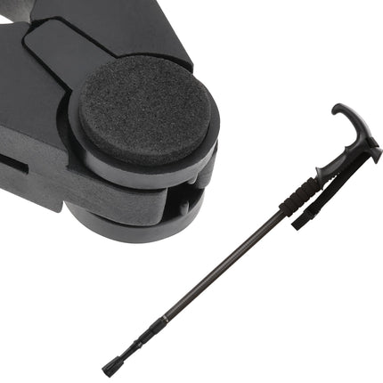 OTOTEC 2 daļu nūju turētājs galdam, melns, 5,2 x 4,7 cm, augstums 2,1 cm, ideāli piemērots caurulēm ar diametru no 1,6 cm līdz maks. 2,5 cm galda skavas