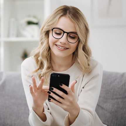 Aomig zilās gaismas bloķēšanas brilles, zilās gaismas filtra brilles spēlēm, apaļas pret zilo gaismu vērstas datorspēļu brilles, modernas brilles, ekrāna brilles unisex, kas mazina nogurumu (melnas)