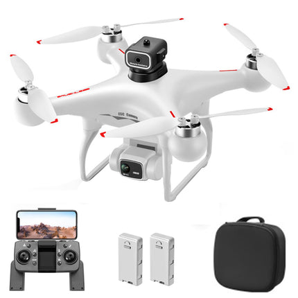 Drons ar 4K kameru, divkāršu WIFI, 2.4G, bezkontaktu žestu fotografēšana, šķēršļu noteikšana, optiskās plūsmas pozicionēšana, 6 asu žiroskops, bezgalvas režīms, dāvana pieaugušajiem un bērniem, melns, 2 baterijas