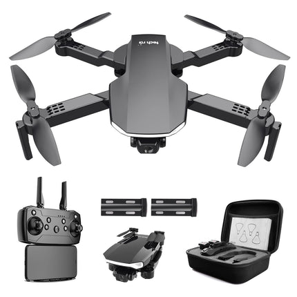 Tehnoloģisks RC drons ar kameru HD 1080P ar pārnēsāšanas somu pieaugušajiem lietošanai ārpus telpām. RC kvadrokopters, salokāms drons, tālvadības pults, 2 baterijas, 26 min. ilgs lidojuma laiks WLAN foto tiešraides video pārraide iesācējiem