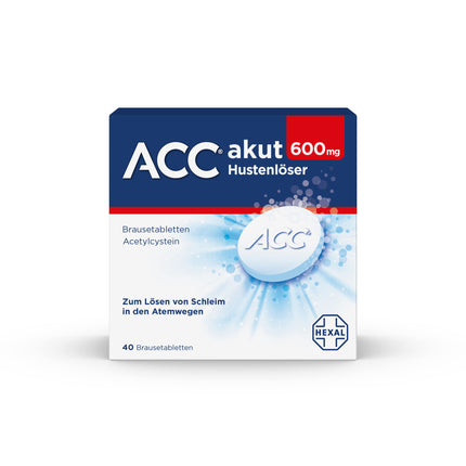 ACC® akūts 600 mg | 40 gabali | Klepus atkrēpošanas līdzeklis vieglākai klepus atvieglošanai | Tikai reizi dienā | atkrēpošanas līdzeklis